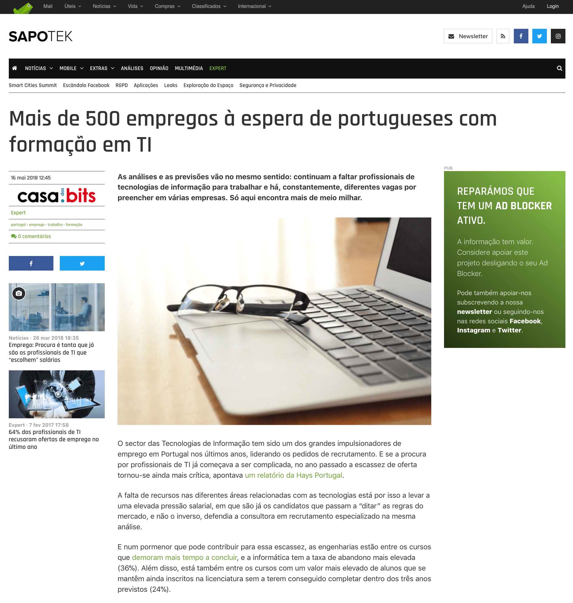 500 empregos à espera de Portugueses com formação em IT - PC Guia 500 empregos à espera de Portugueses com formação em IT - PC Guia