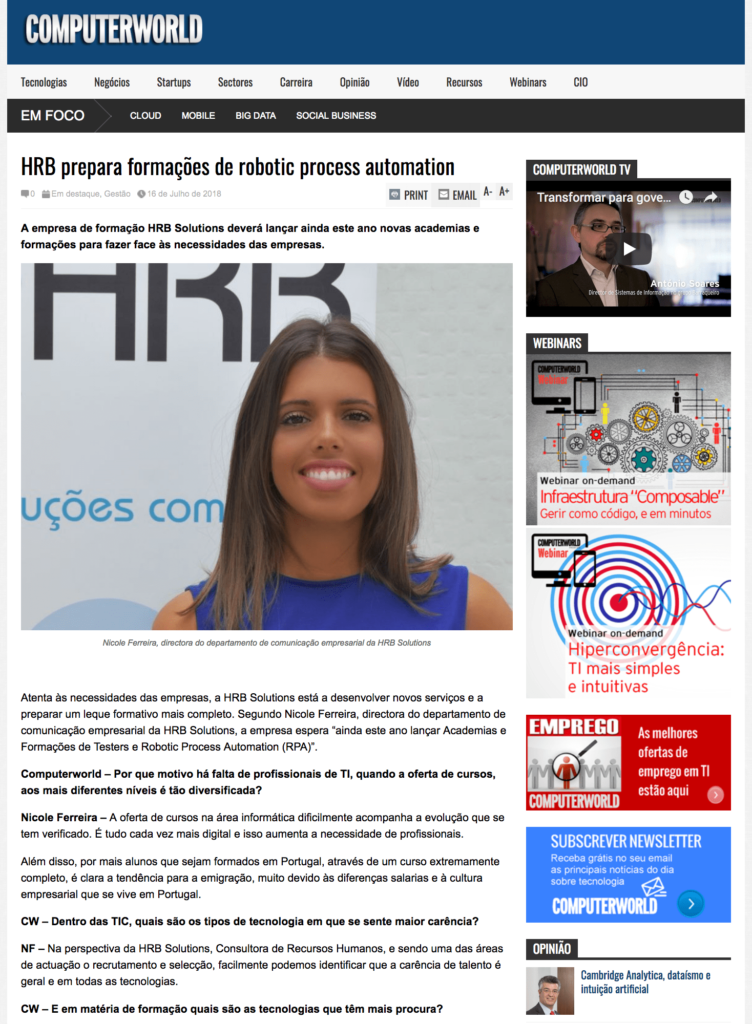 Formações de Robotic - ComputerWorld Formações de Robotic - ComputerWorld